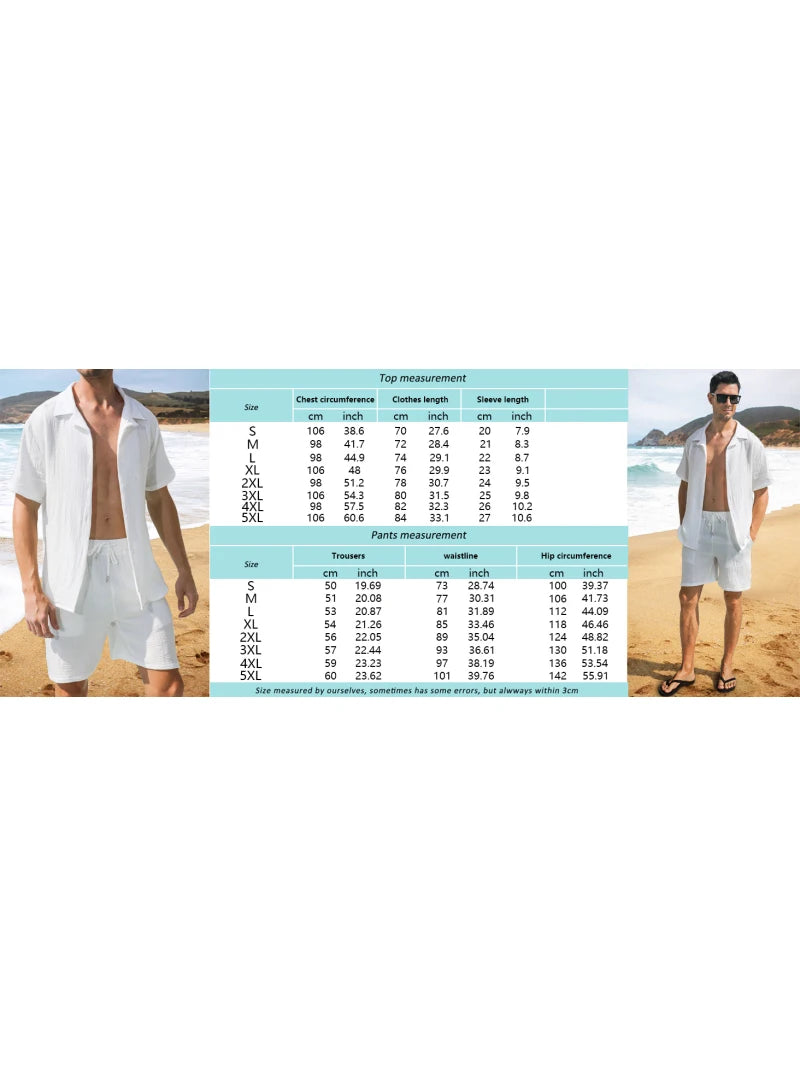 Two-Piece Set – Printed Shirt & Drawstring Shorts