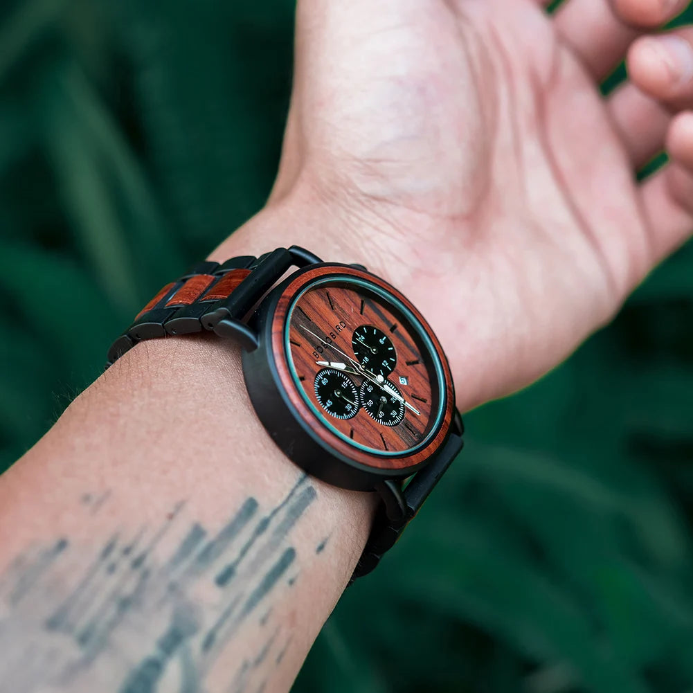 Men’s Wooden Chronograph Watch