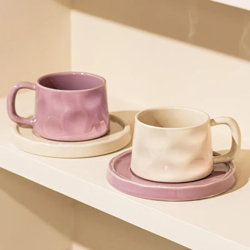 Ceramic Coffee Mug with Tray