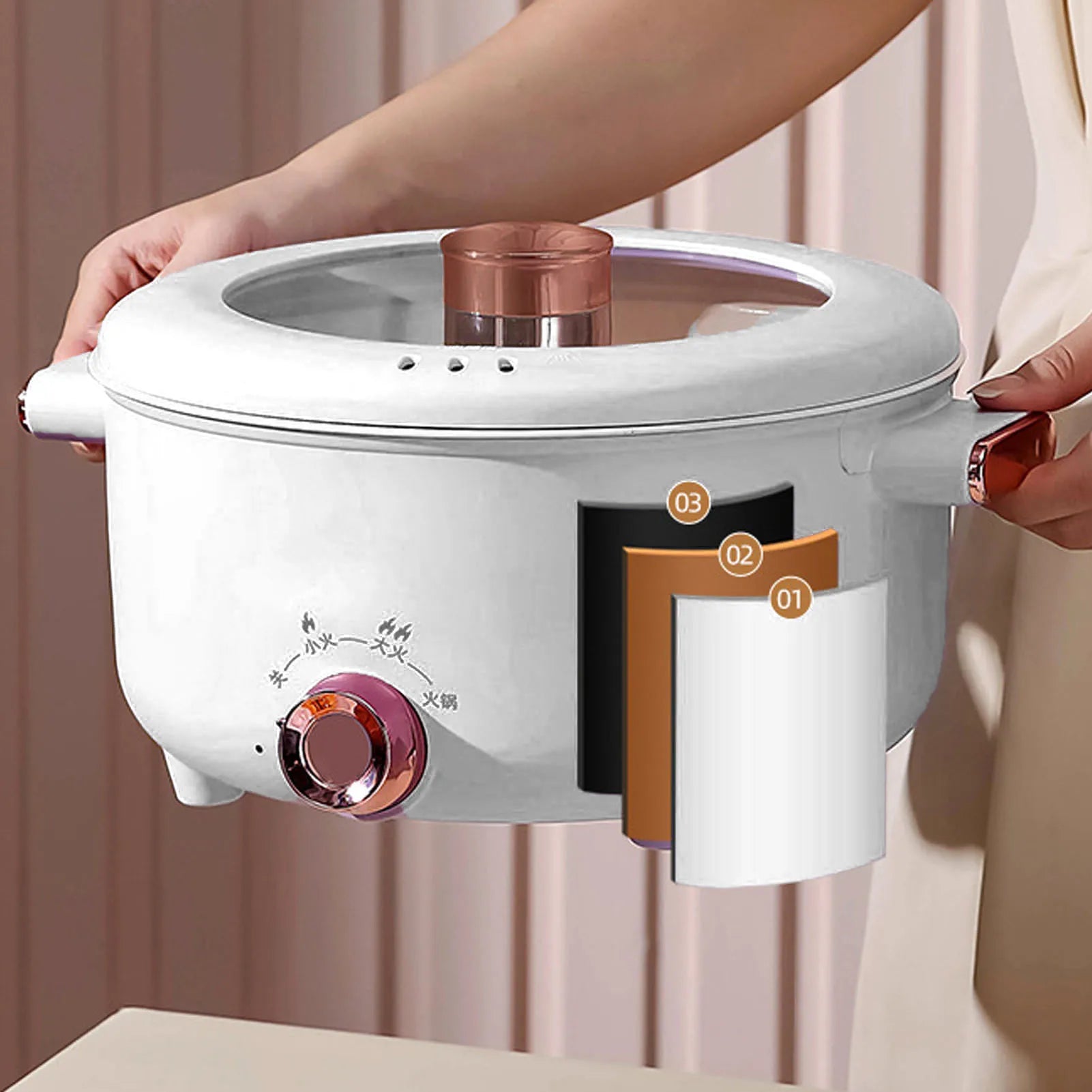3.5L Electric Cooking Pot – Multi-Function Ceramic Cooker