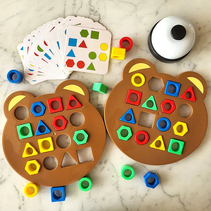 Children’s Early Learning Colour & Shape Matching Toy – Geometric Puzzle Board