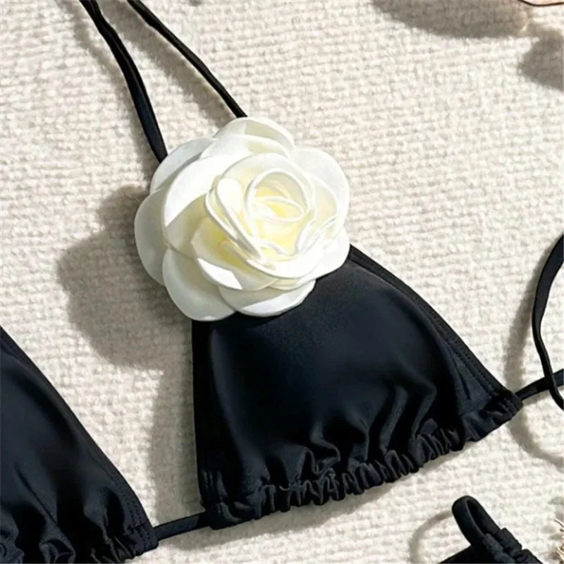 Bianca Flower Bandeau Bikini Set