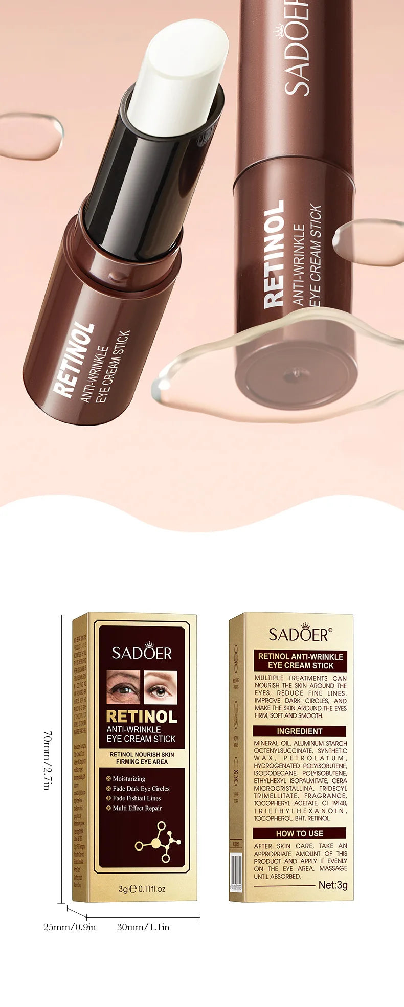 SADOER Retinol Eye Cream Stick