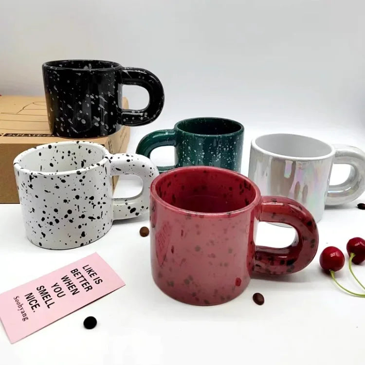 Anamorphic Ink Splash Porcelain Mug