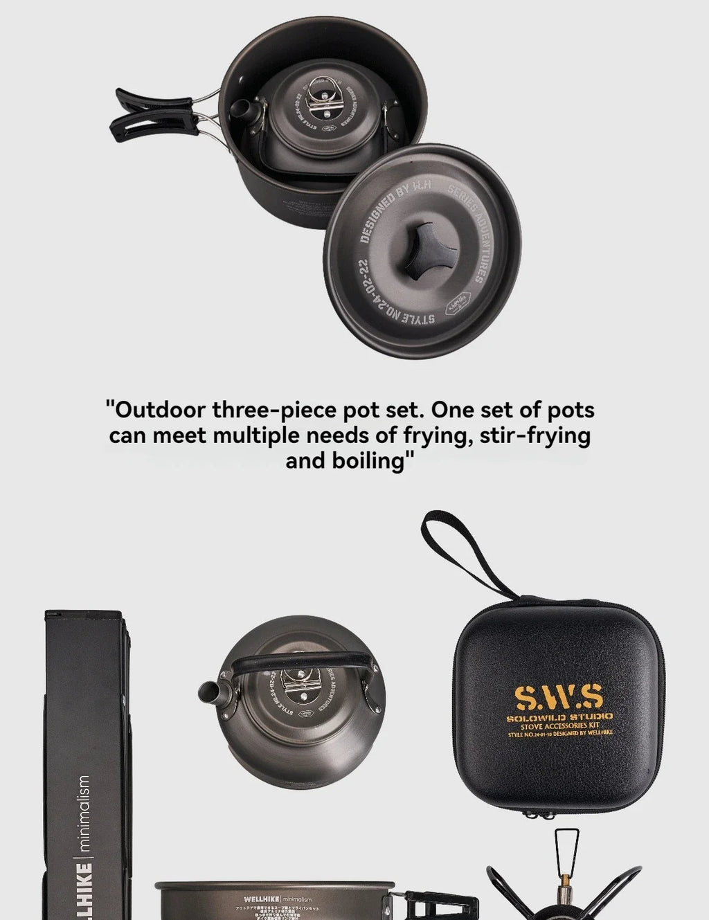 Portable Outdoor Camping Cookware Set