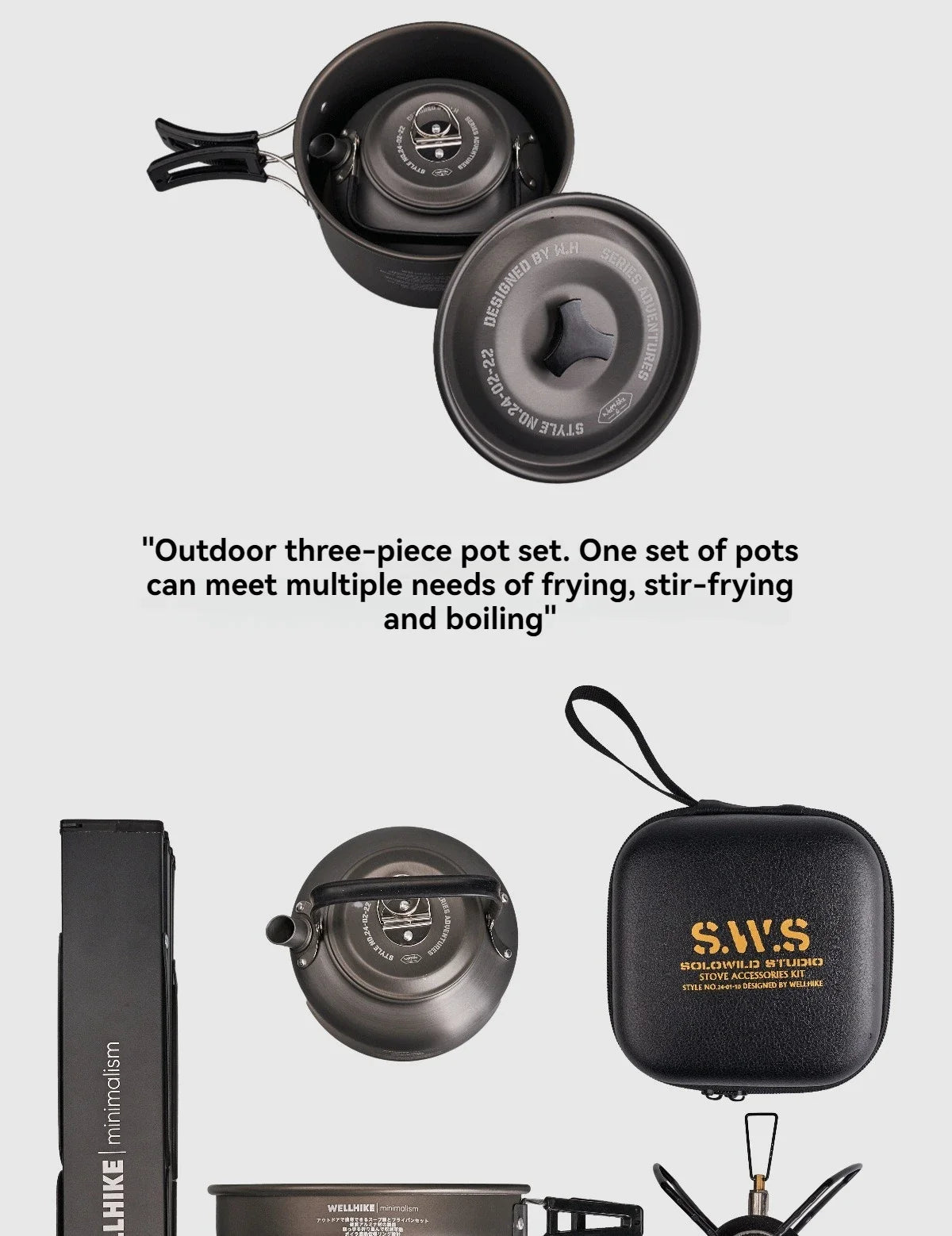 Portable Outdoor Camping Cookware Set
