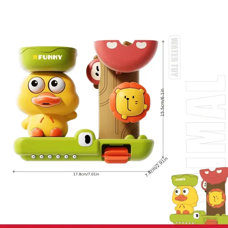 Interactive Baby Duck Bath Toy with Suction Cups