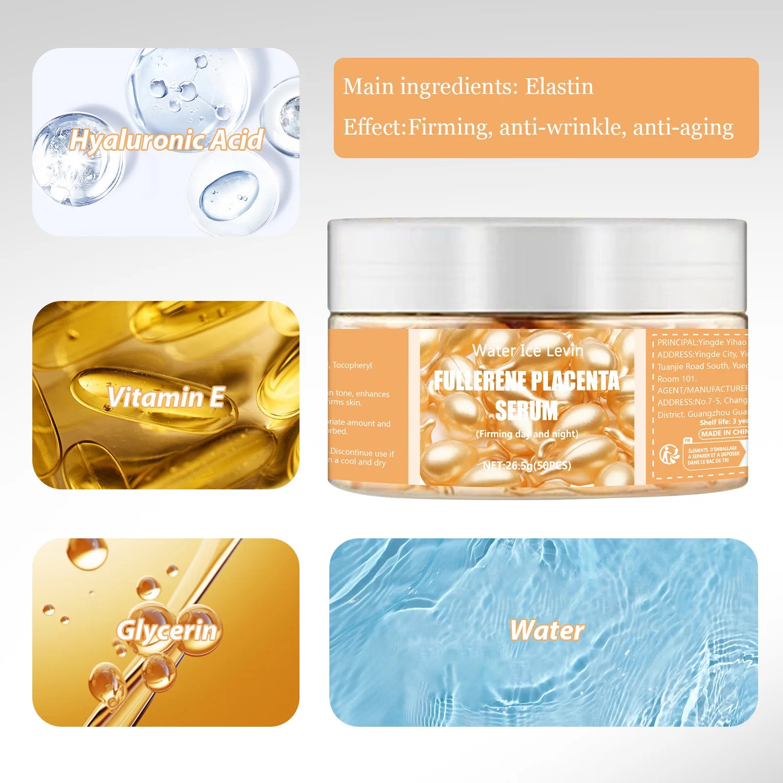 Water Ice Levin Collagen Face Serum Capsules