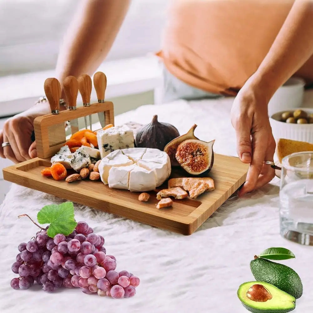 Bamboo Charcuterie Board Set