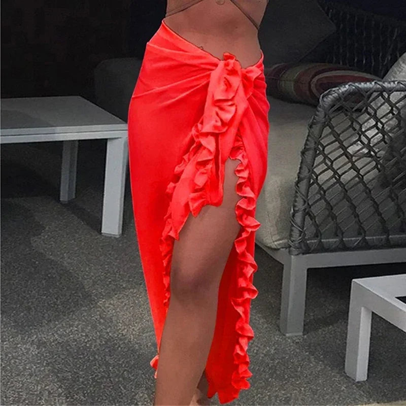 Sheer Chiffon Beach Cover-Up Wrap