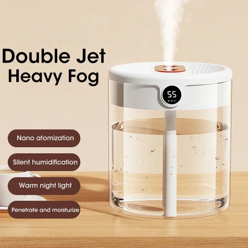 Dual Nozzle Humidifier with Night Light – 2L