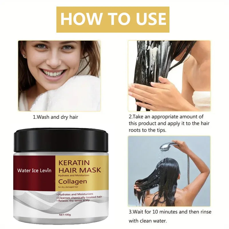 Water Ice Levin Collagen Keratin Hair Mask - 100G