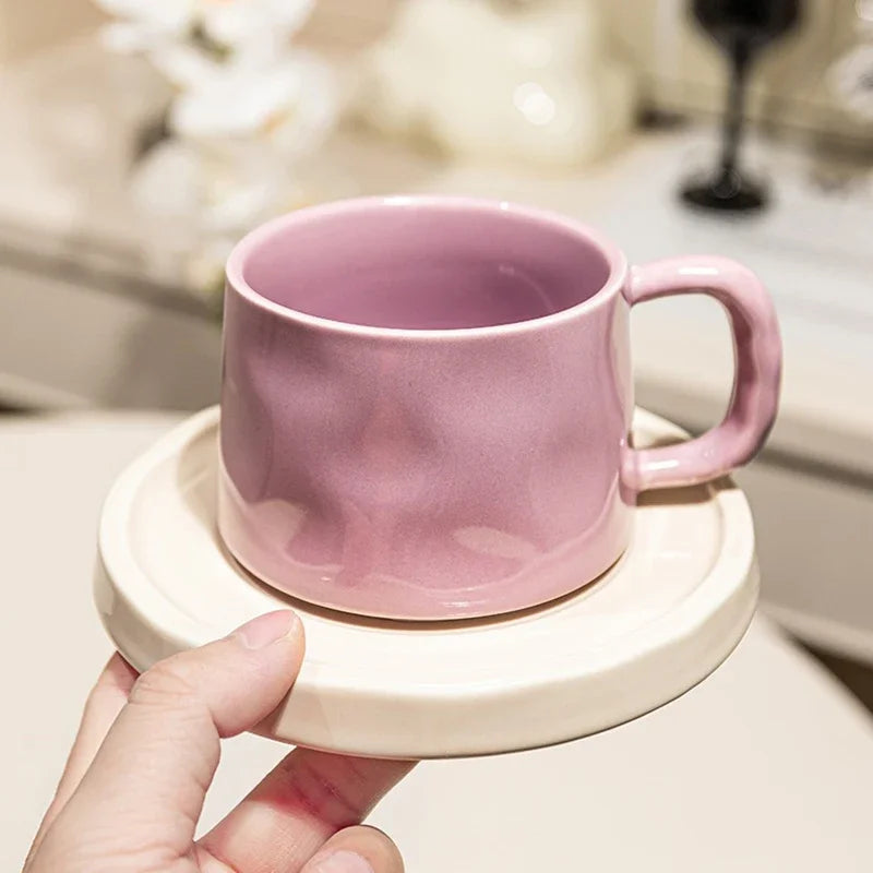 Ceramic Coffee Mug with Tray