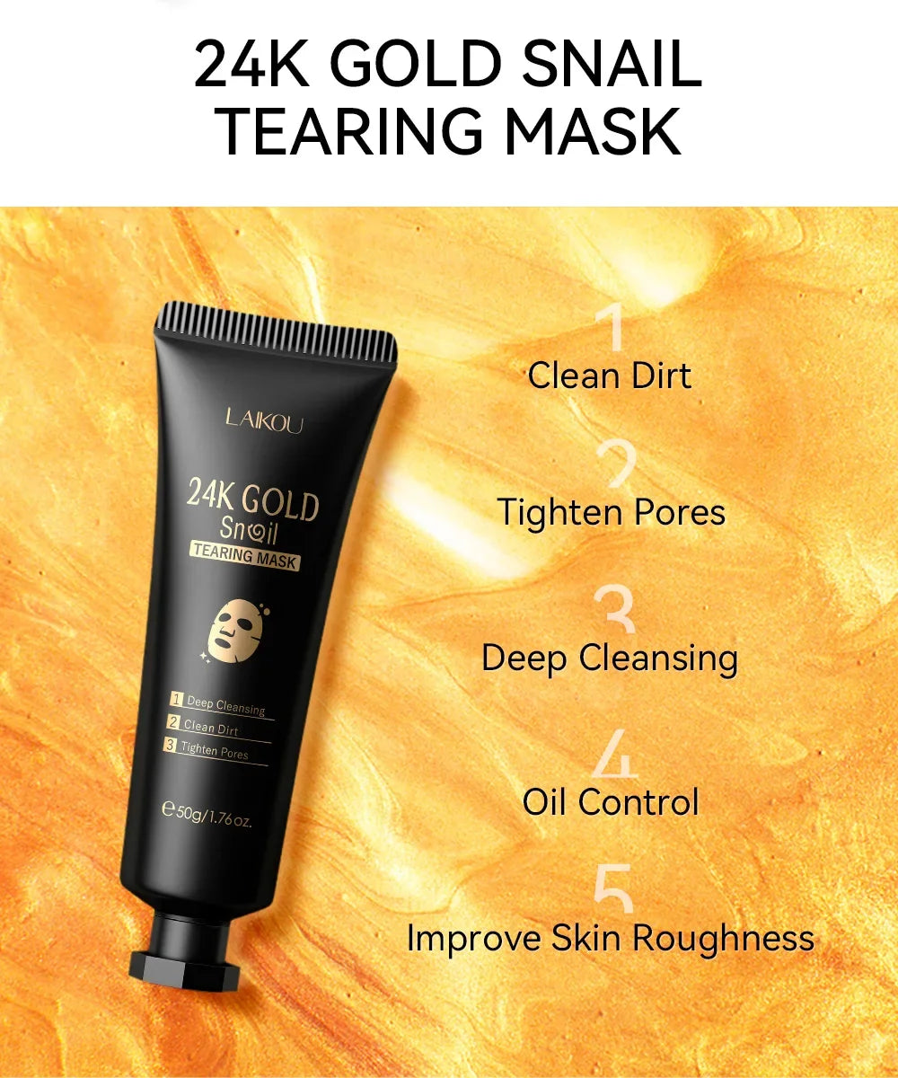 24K Gold Snail Peel-Off Face Mask