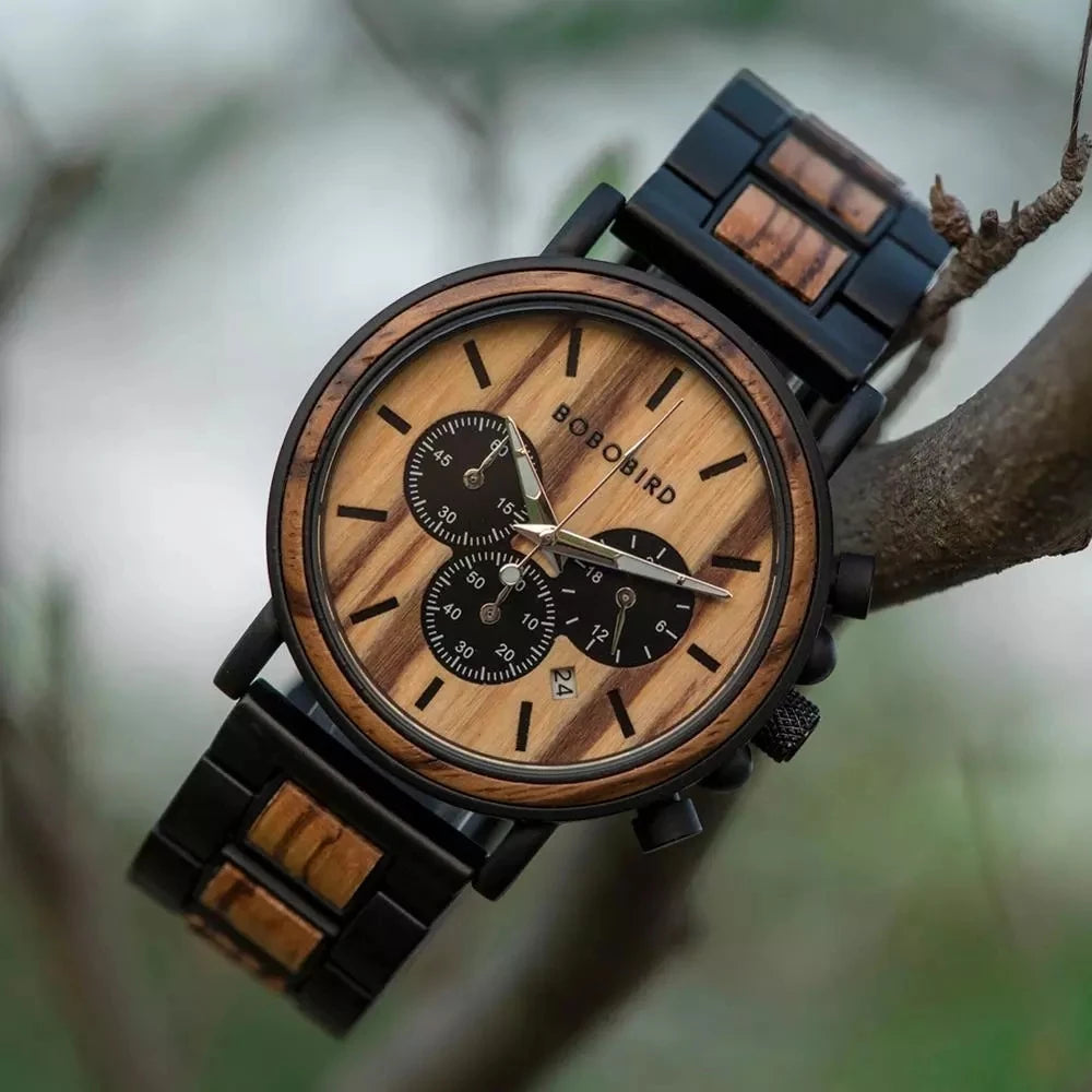 Men’s Wooden Chronograph Watch