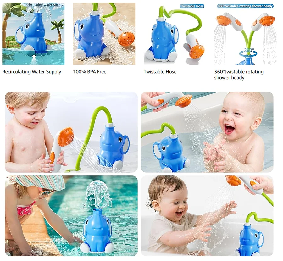 Elephant Baby Bath Shower Toy