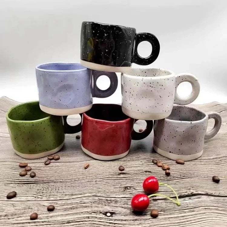 Anamorphic Ink Splash Porcelain Mug