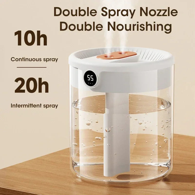 Dual Nozzle Humidifier with Night Light – 2L