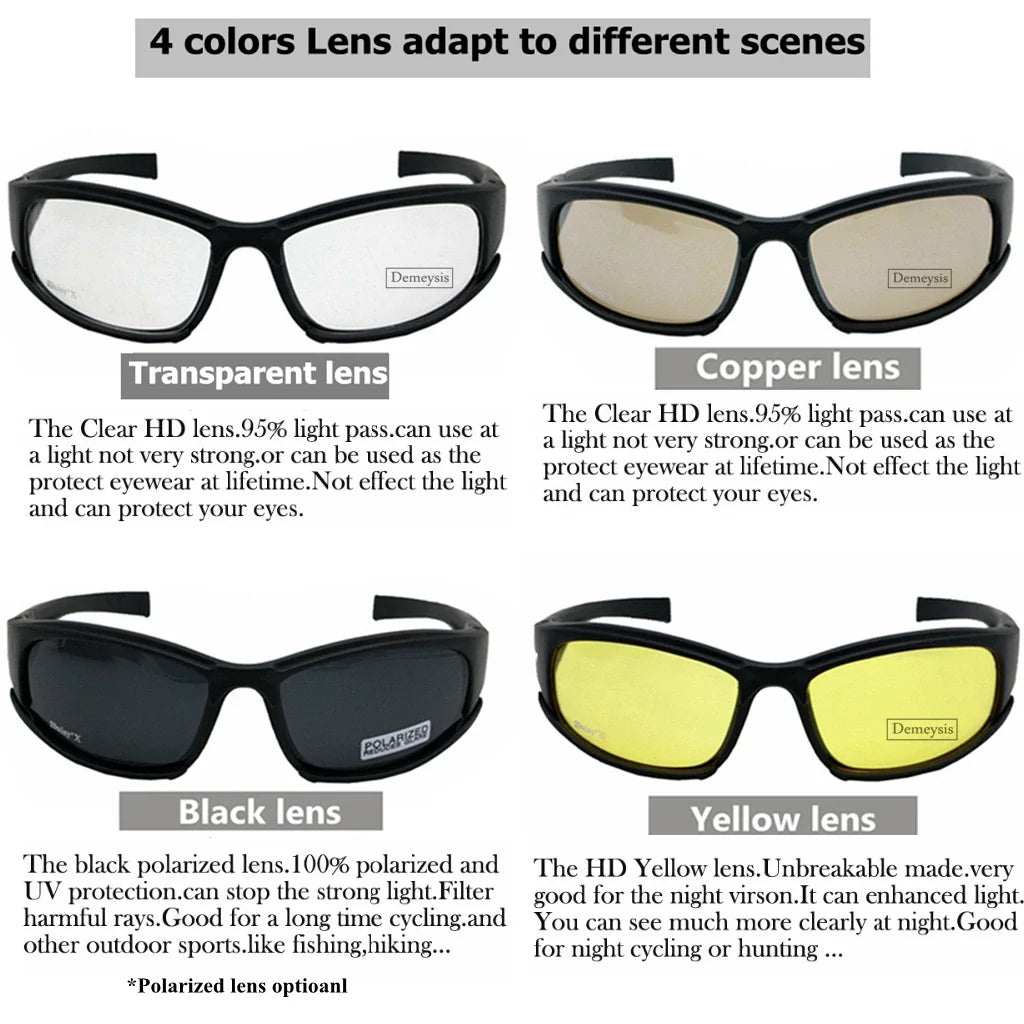 Daisy Tactical Goggles Sunglasses - 4 Lens