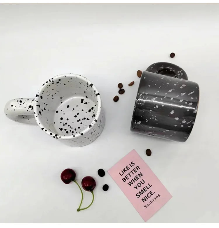 Anamorphic Ink Splash Porcelain Mug